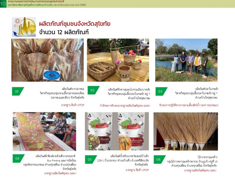 โครงการยกระดับมาตรฐานผลิตภัณฑ์ชุมชนท้องถิ่น เพื่อขยายตลาดภูมิปัญญา (University as a Marketplace)